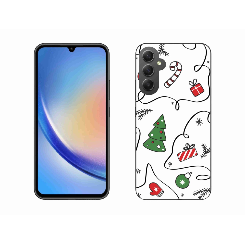 Gél borítás mmCase Samsung Galaxy A34 5G - Karácsonyi motívumok
