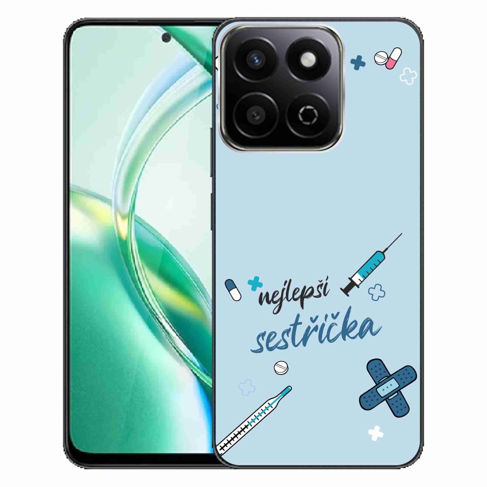 Gél borító mmCase a Honor 200 Smart 5G-n - a legjobb kishúg kék háttérrel