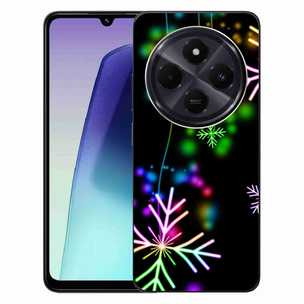 Gél borítás mmCase a Xiaomi Redmi 14C/Poco C75 számára - színes pelyhekkel