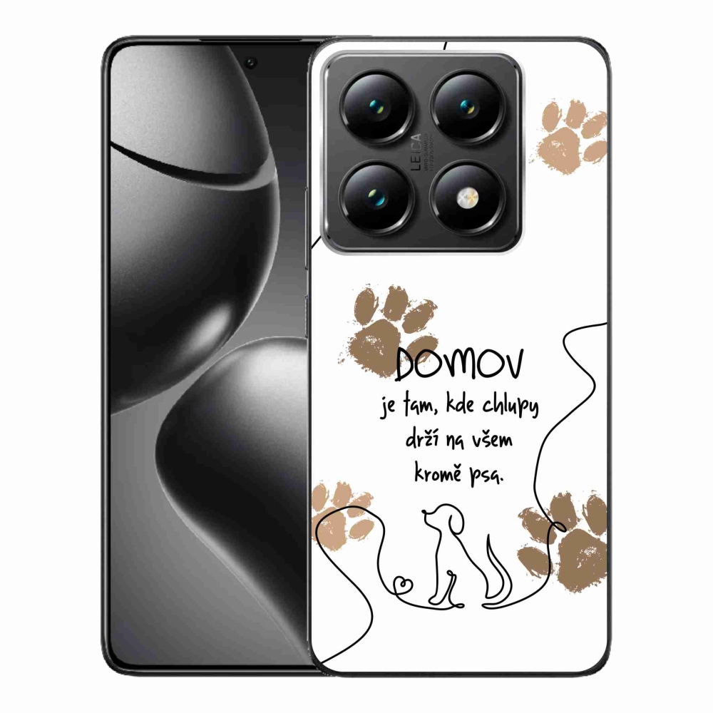 Gél borítás mmCase a Xiaomi 14T Pro számára - kutya motívum fehér háttérrel