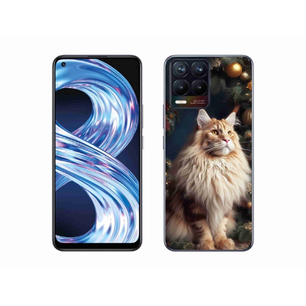 Gél borítás mmCase a Realme 8 4G készülékhez - macska a fánál