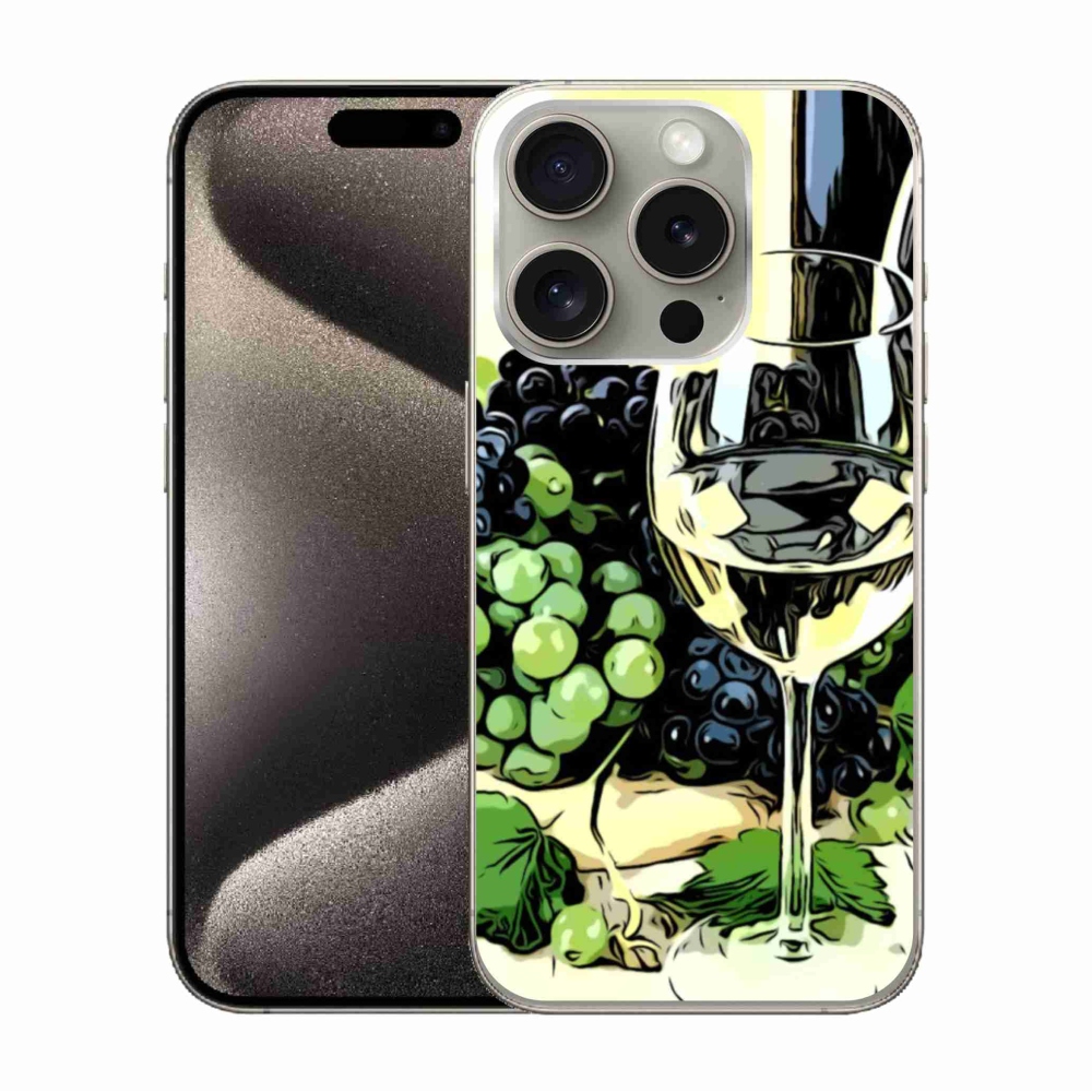 Zselés borítás mmCase iPhone 15 Pro készülékhez - borospohár
