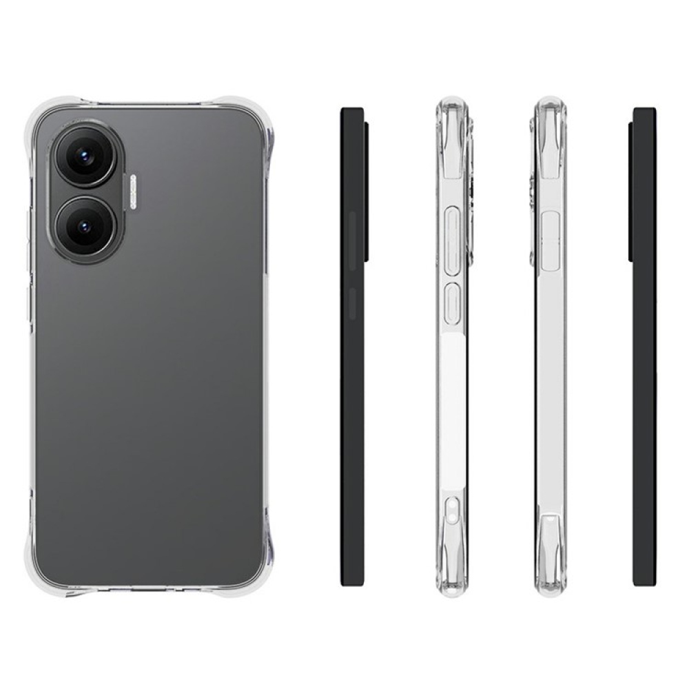 Átlátszó zselés tok megerősített sarkokkal a Xiaomi Poco F7 5G-hez