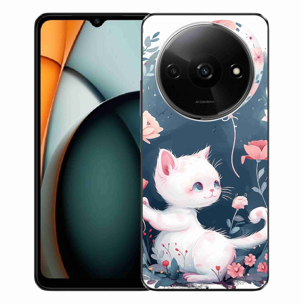 Gél borítás mmCase a Xiaomi Redmi A3-hoz - cica lufival