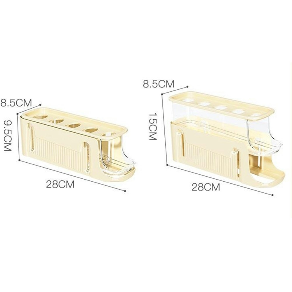 Háromszintes hűtőszekrény tojásrendező automata kihúzható résszel - bézs