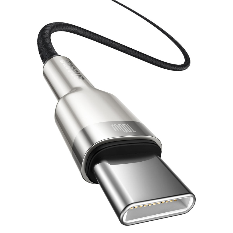 Baseus Cafule Metal sorozatú adatkábel USB-C - USB-C 100W 2m fekete