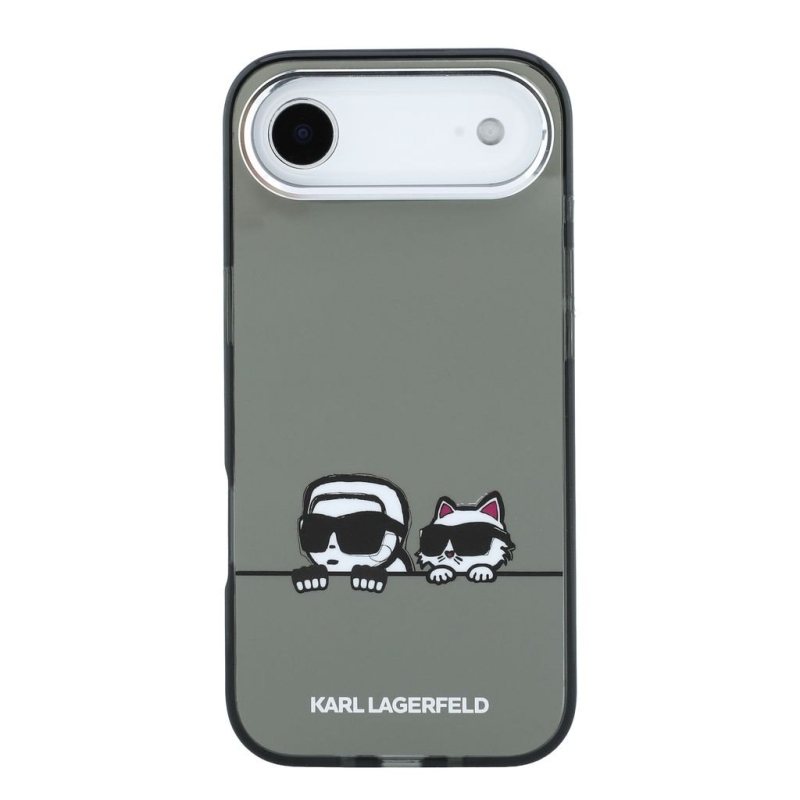 Karl Lagerfeld IML K&CH fejek logója MagSafe hátlap iPhone Air fekete színűre