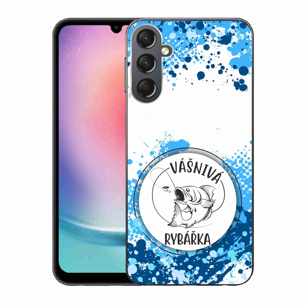 Gél borító mmCase Samsung Galaxy A24 készülékhez - szenvedélyes halásznő fehér háttérrel