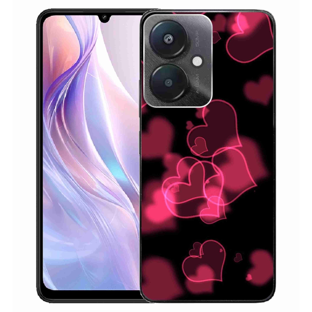 Gél borítás mmCase a Xiaomi Redmi 13C 5G-hez - piros szívek