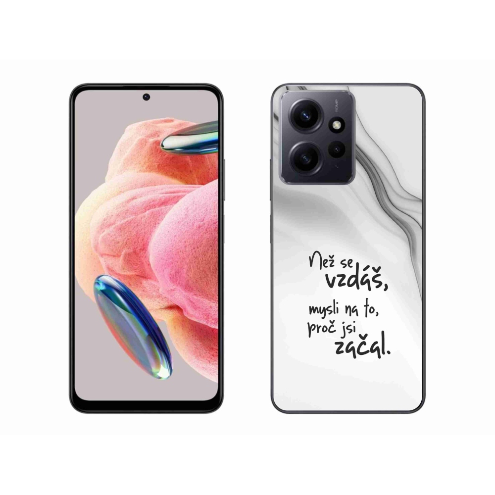 Gél borítás mmCase a Xiaomi Redmi Note 12 4G - idézet 2 fehér háttérrel