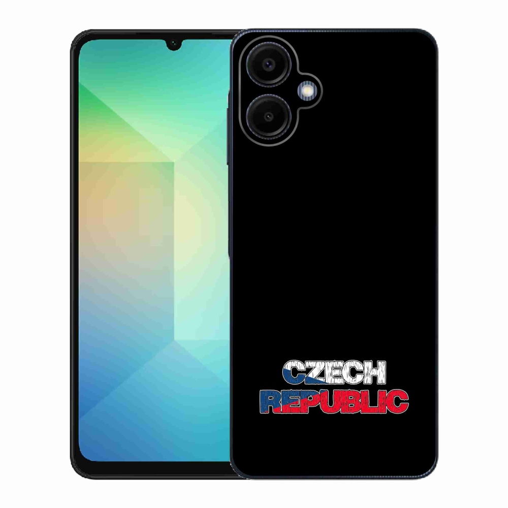 Gél borítás mmCase Samsung Galaxy A06 4G - Csehország fekete háttérrel