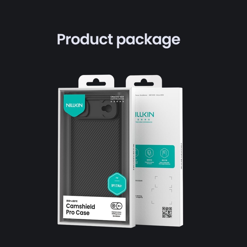 Nillkin CamShield PRO hátlap az Apple iPhone 17 Air készülékhez Fekete