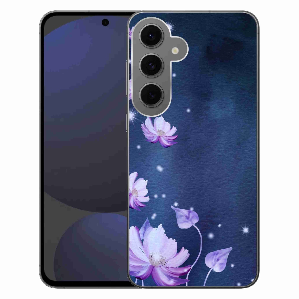 Gél tok mmCase Samsung Galaxy S24 FE készülékhez - hulló virágok