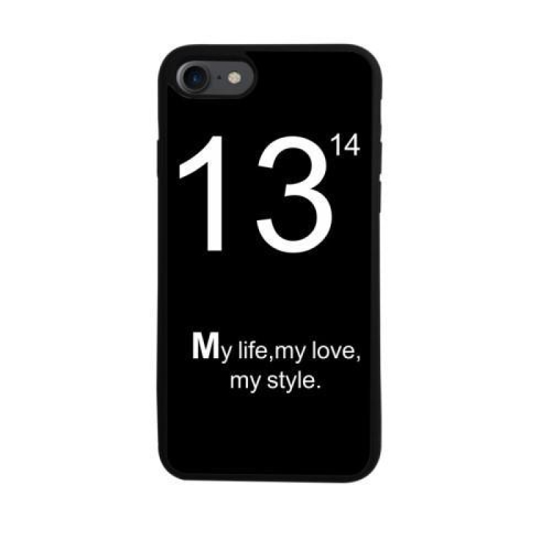 Word zselés tok iPhone 7 és iPhone 8 készülékhez - my love/fekete