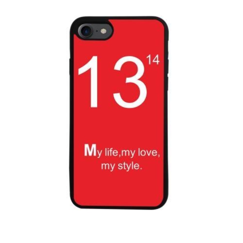 Word zselés tok iPhone 7 és iPhone 8 készülékhez - my love/red