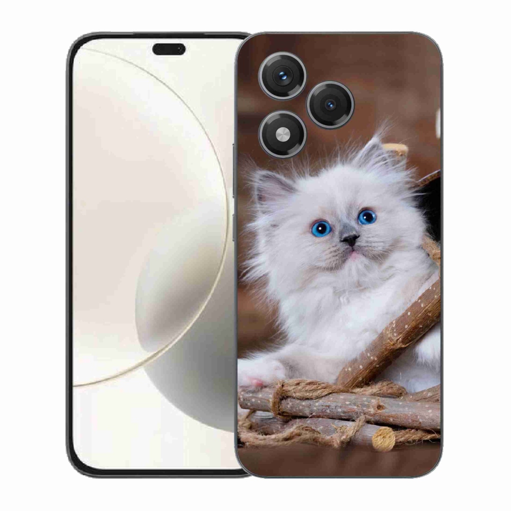 Zselés borítás mmCase a Honor 400 Lite készülékhez - fehér cica