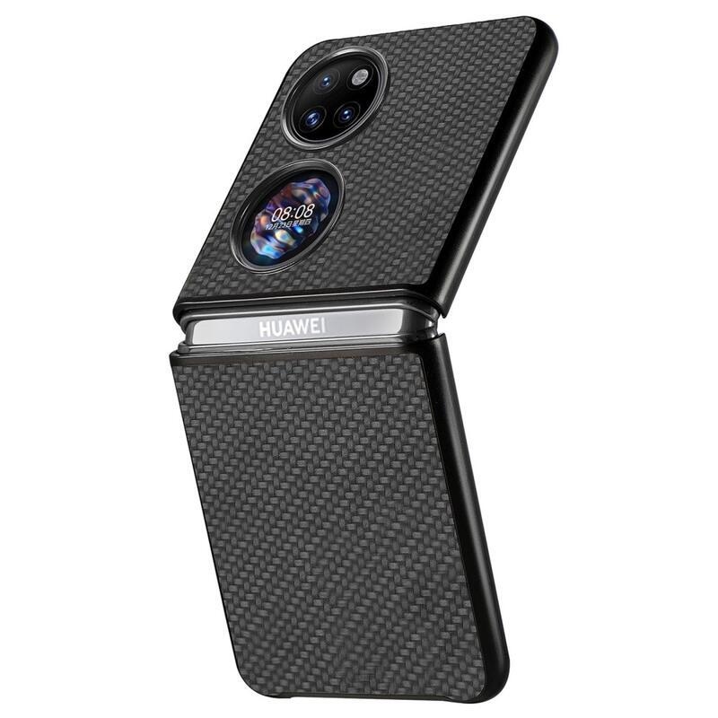 Szövött, texturált műanyag borítás a Huawei P50 Pocket készülékhez - fekete