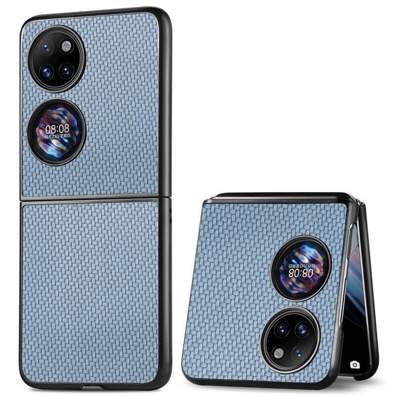 Szövött, texturált műanyag borítás a Huawei P50 Pocket készülékhez - kék