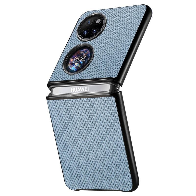 Szövött, texturált műanyag borítás a Huawei P50 Pocket készülékhez - kék