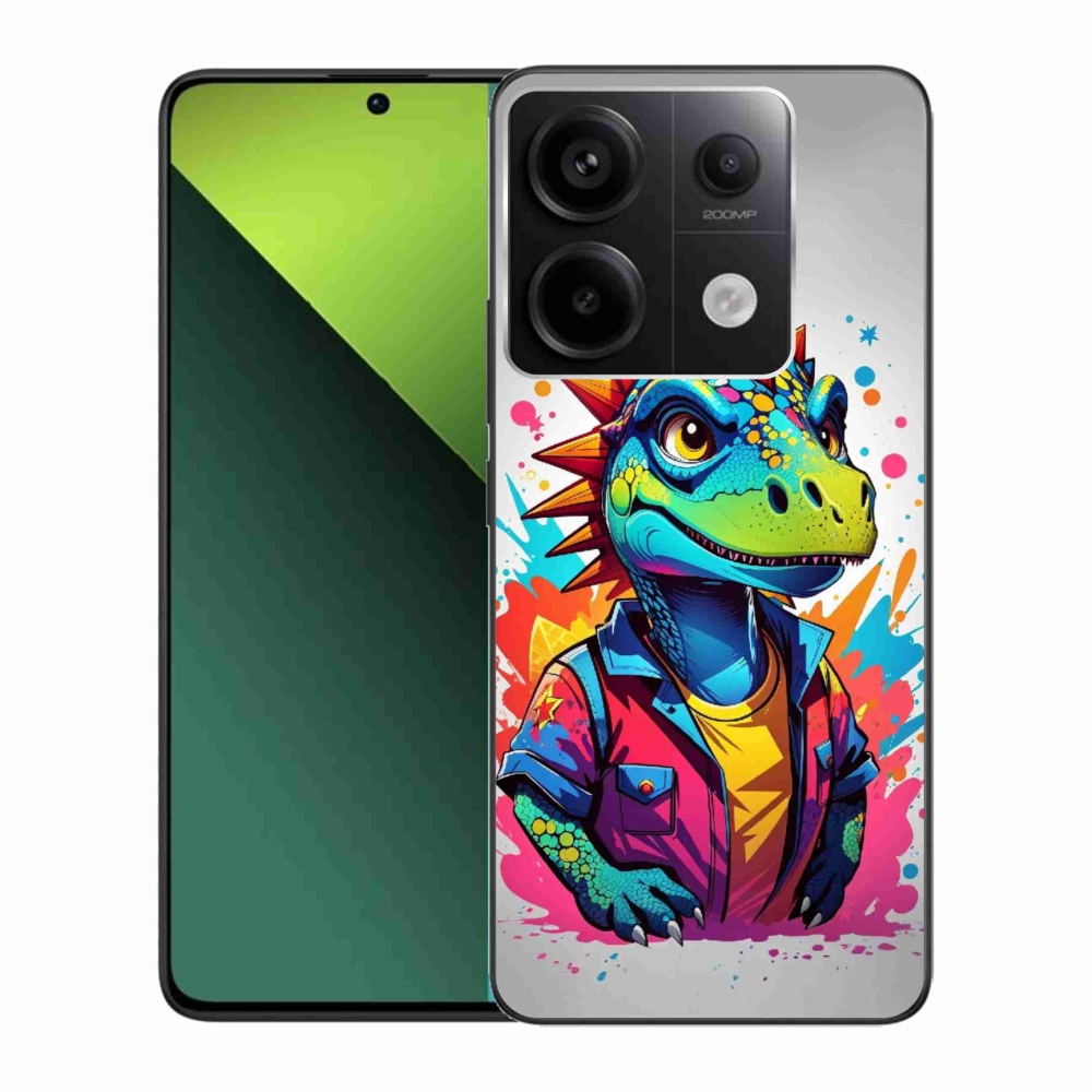 Gél borítás mmCase a Xiaomi Redmi Note 13 Pro 5G/Poco X6 5G számára - színes dinoszauruszok