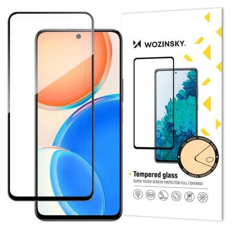 Wozinsky teljes képernyő edzett üveg a Honor X8-on - fekete