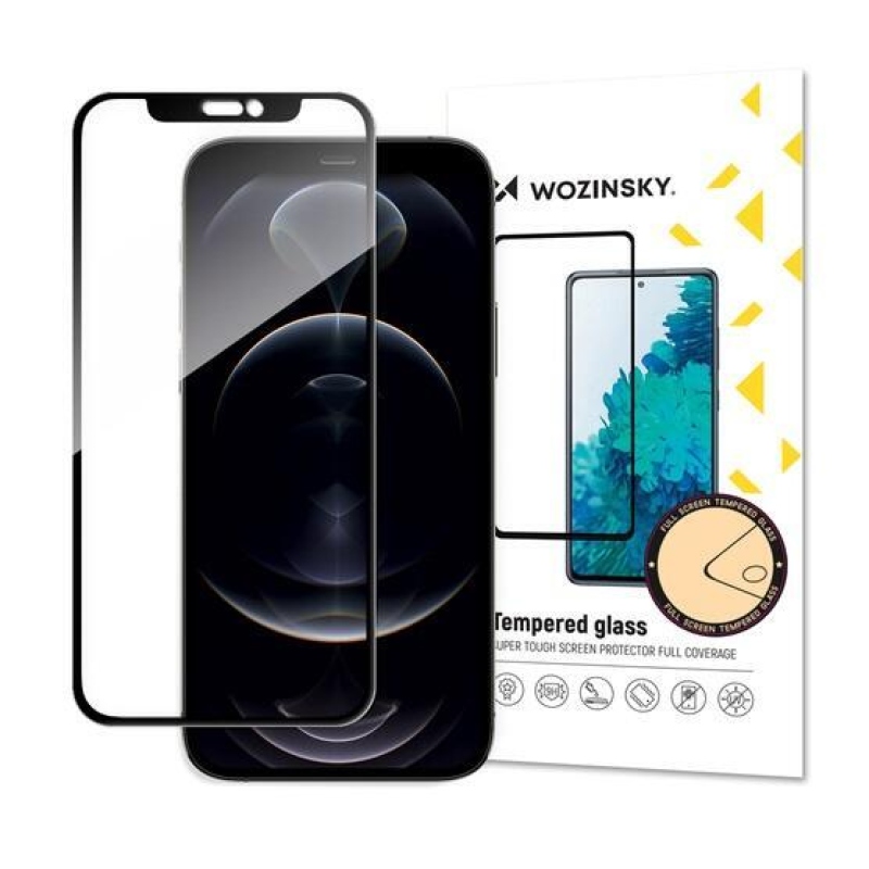 Wozinsky teljes képernyős edzett üveg iPhone 13 mini készülékhez - fekete