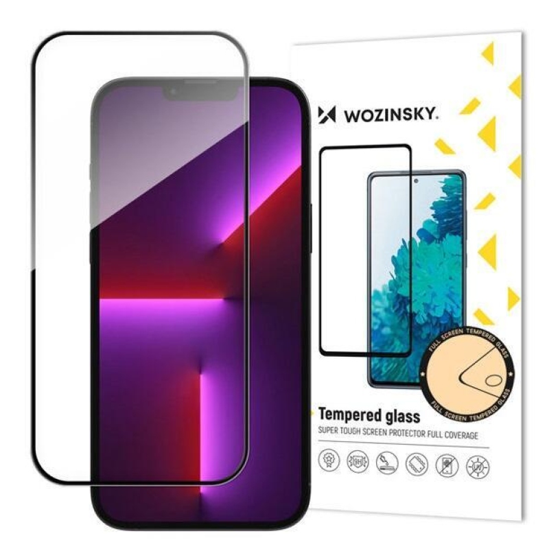 Wozinsky teljes képernyős edzett üveg iPhone 14 Pro készülékhez - fekete