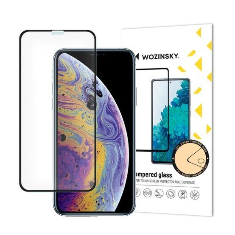 Wozinsky teljes képernyős edzett üveg iPhone X/XS/11 Pro készülékhez - fekete