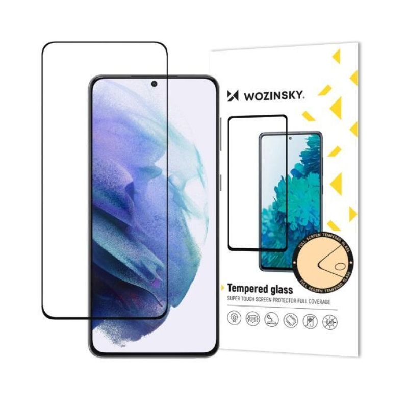 Wozinsky teljes képernyős edzett üveg a Samsung Galaxy S23 készülékre - fekete
