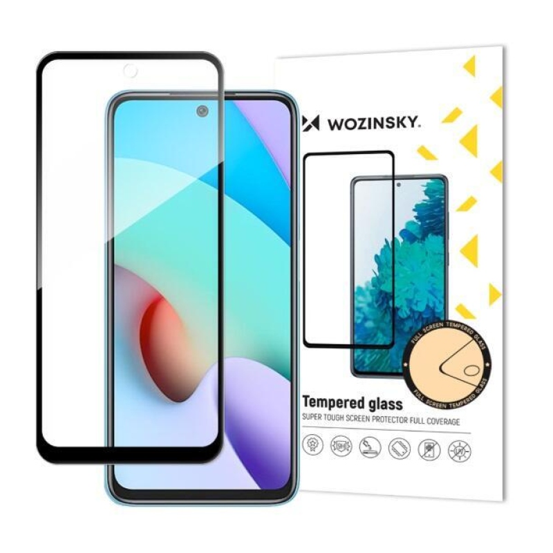 Wozinsky teljes képernyőre edzett üveg Xiaomi Redmi 10/Redmi 10 (2022) - fekete
