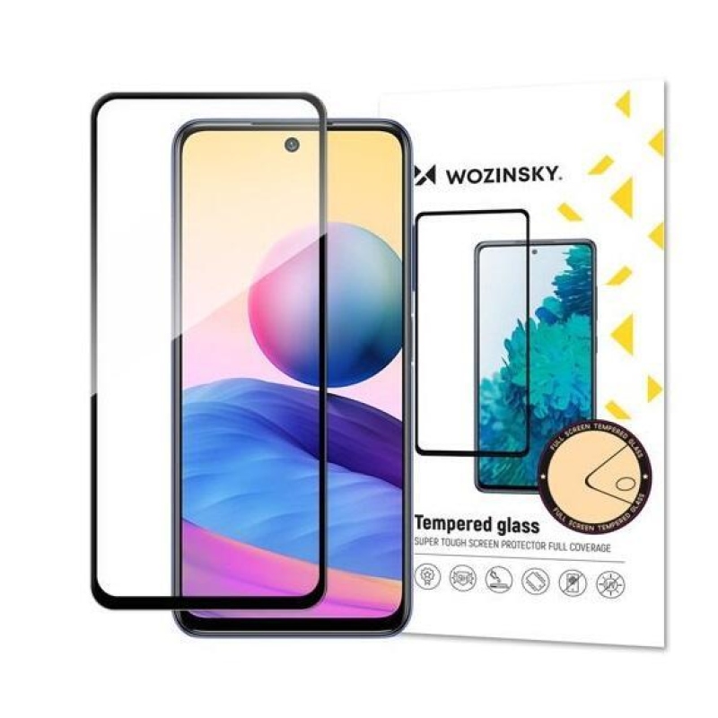 Wozinsky teljes képernyő edzett üveg Xiaomi Redmi Note 10 5G/Poco M3 Pro 4G/5G - fekete
