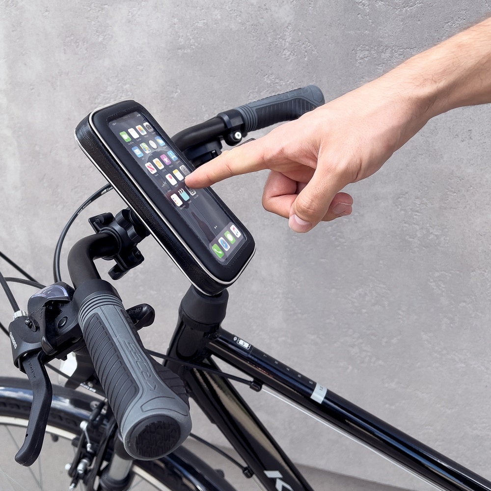 Wozinsky vízálló tartó kerékpárhoz, motorkerékpárhoz és rollerhez (WBHBK7) – fekete