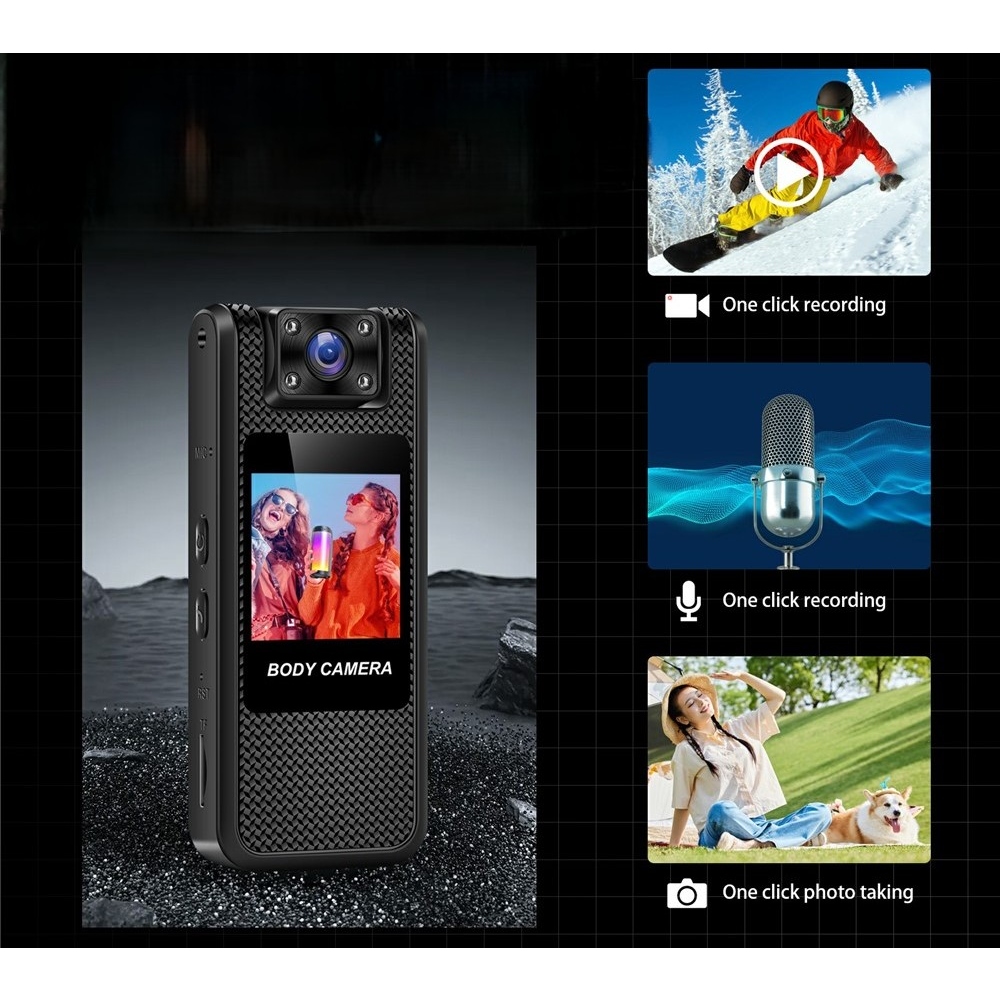 M11-A 4K akciókamera forgatható objektívvel és éjjellátó funkcióval