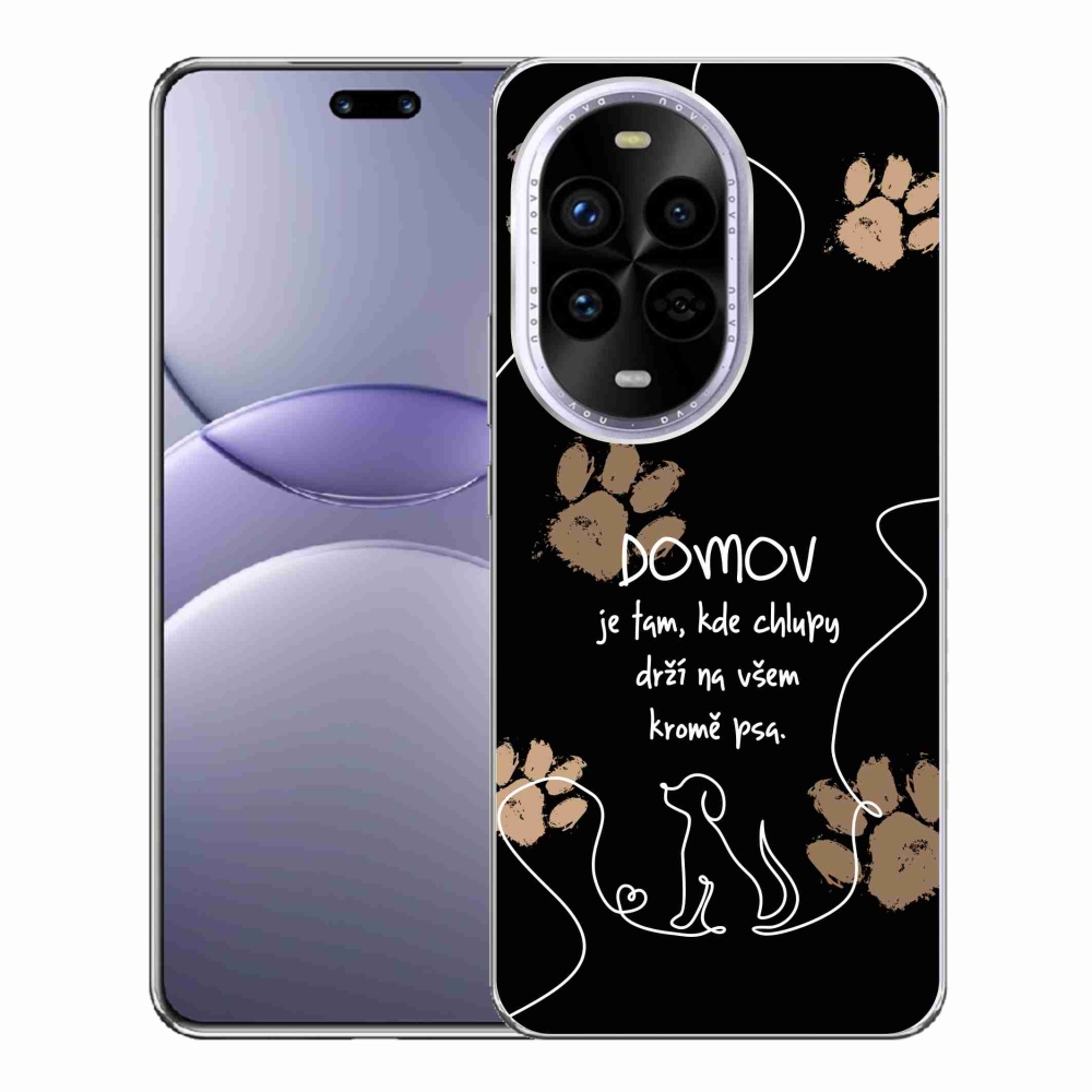 Gél borítás mmCase a Huawei Nova 13 Pro 5G készülékhez - kutya motívum fekete háttérrel