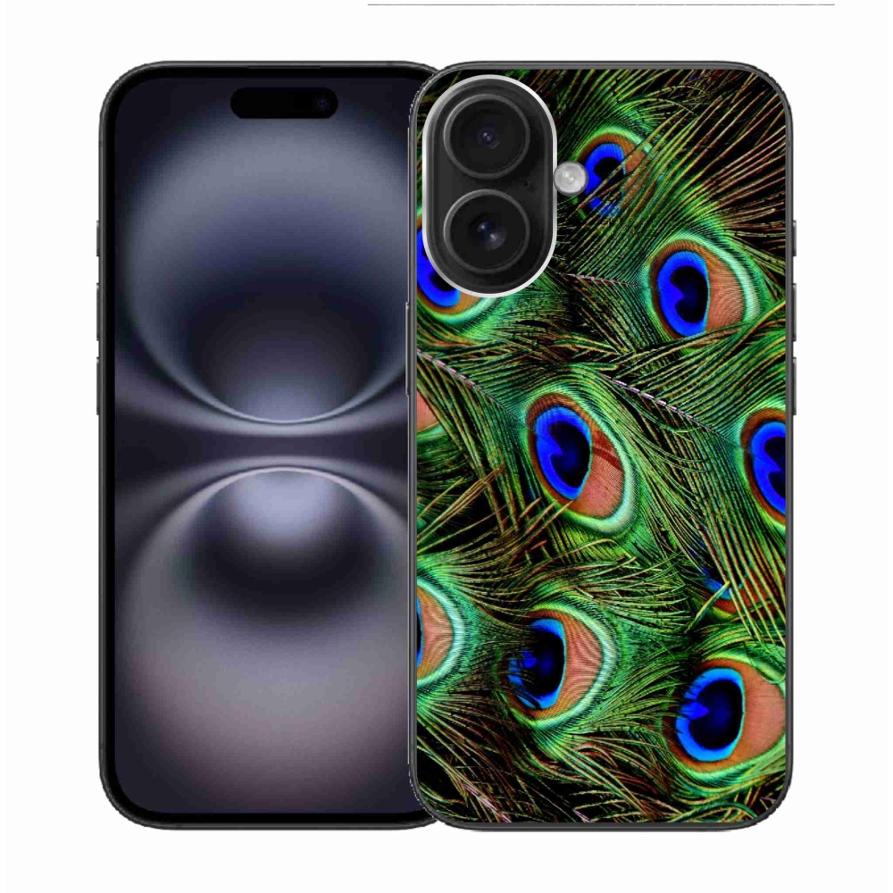 Zselés borítás mmCase iPhone 16 készülékhez - pávatoll