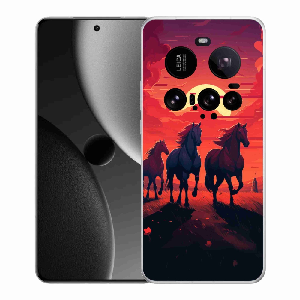 Gél borító mmCase a Xiaomi 15 Ultra - lovak és naplemente számára