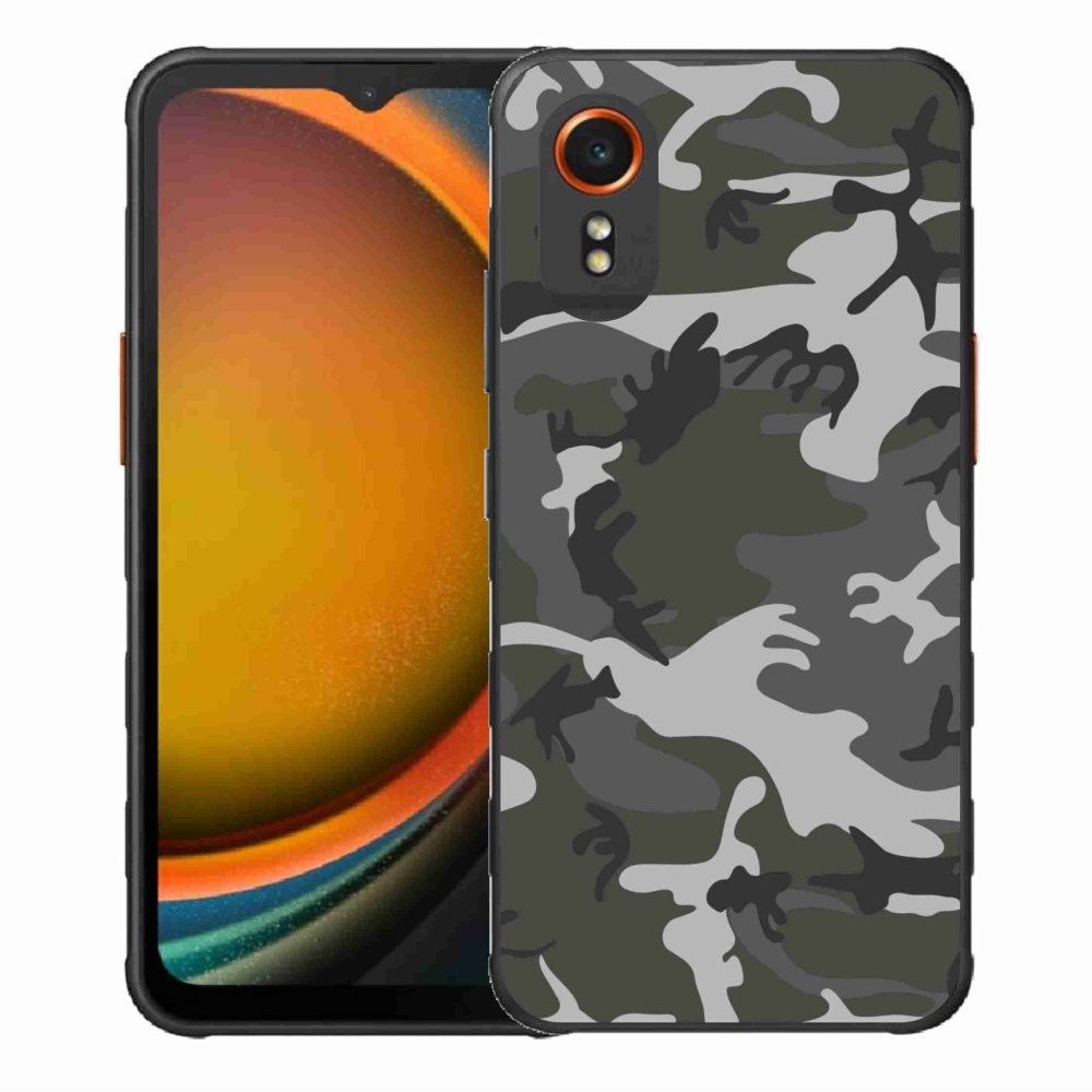 Zselés borítás mmCase Samsung Galaxy Xcover 7 készülékhez - terepszínű mintázat