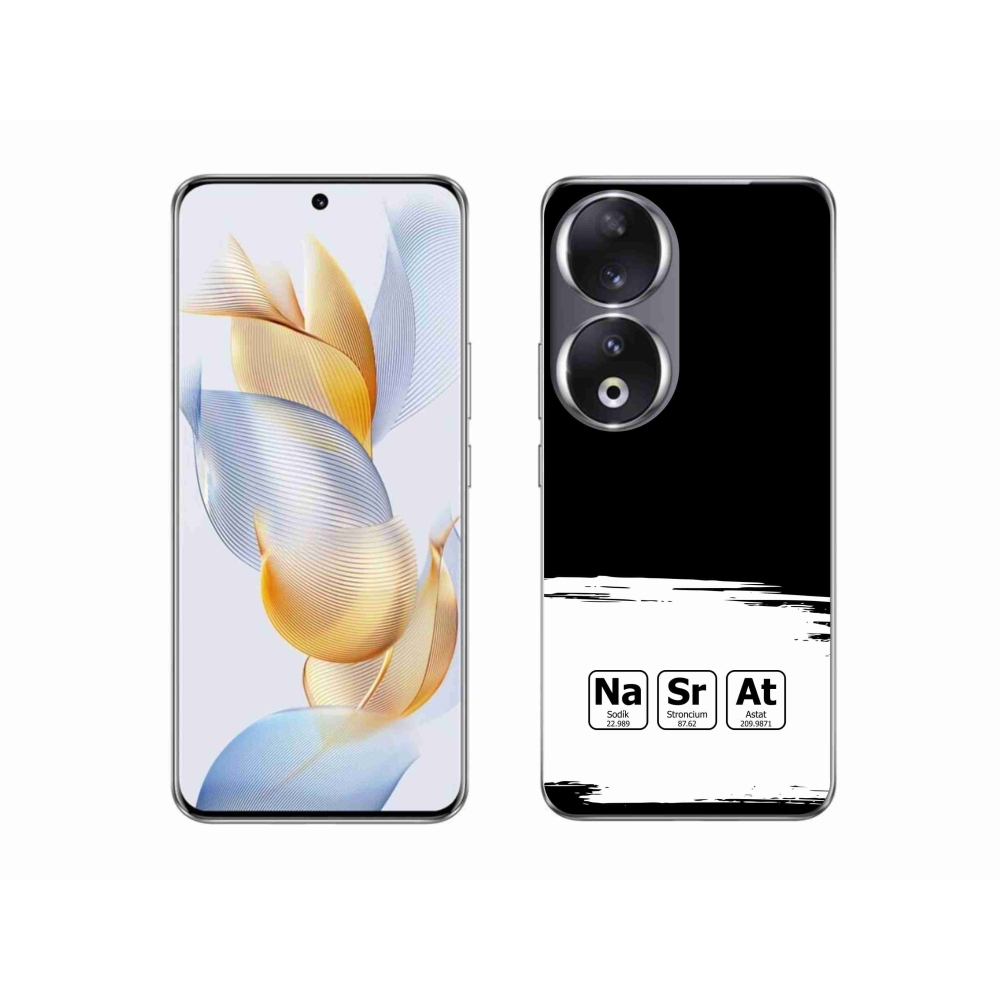Gél borító mmCase a Honor 90-hez - kémiai elemek fehér és fekete háttérrel