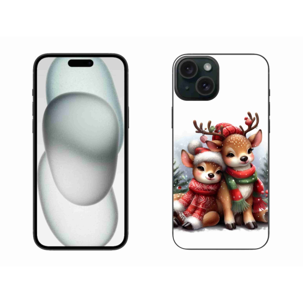 Zselés borítás mmCase iPhone 15 Plus készülékhez - karácsonyi rénszarvas