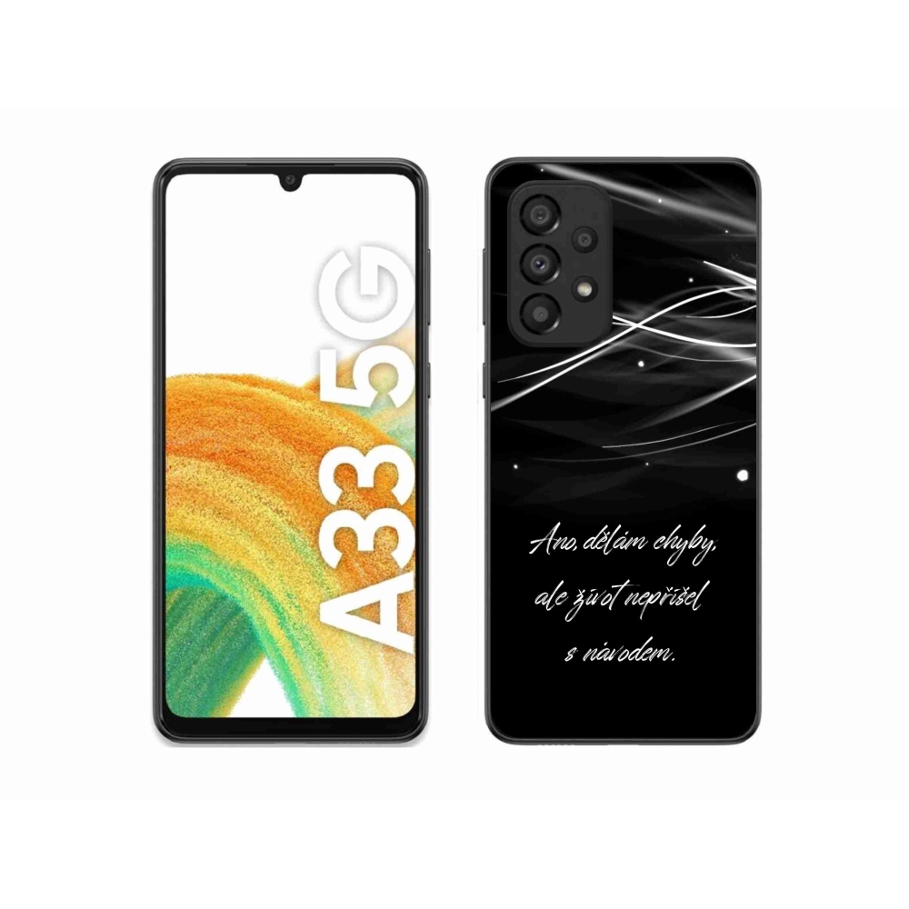 Gél borítás mmCase Samsung Galaxy A33 5G - idézem fekete háttér