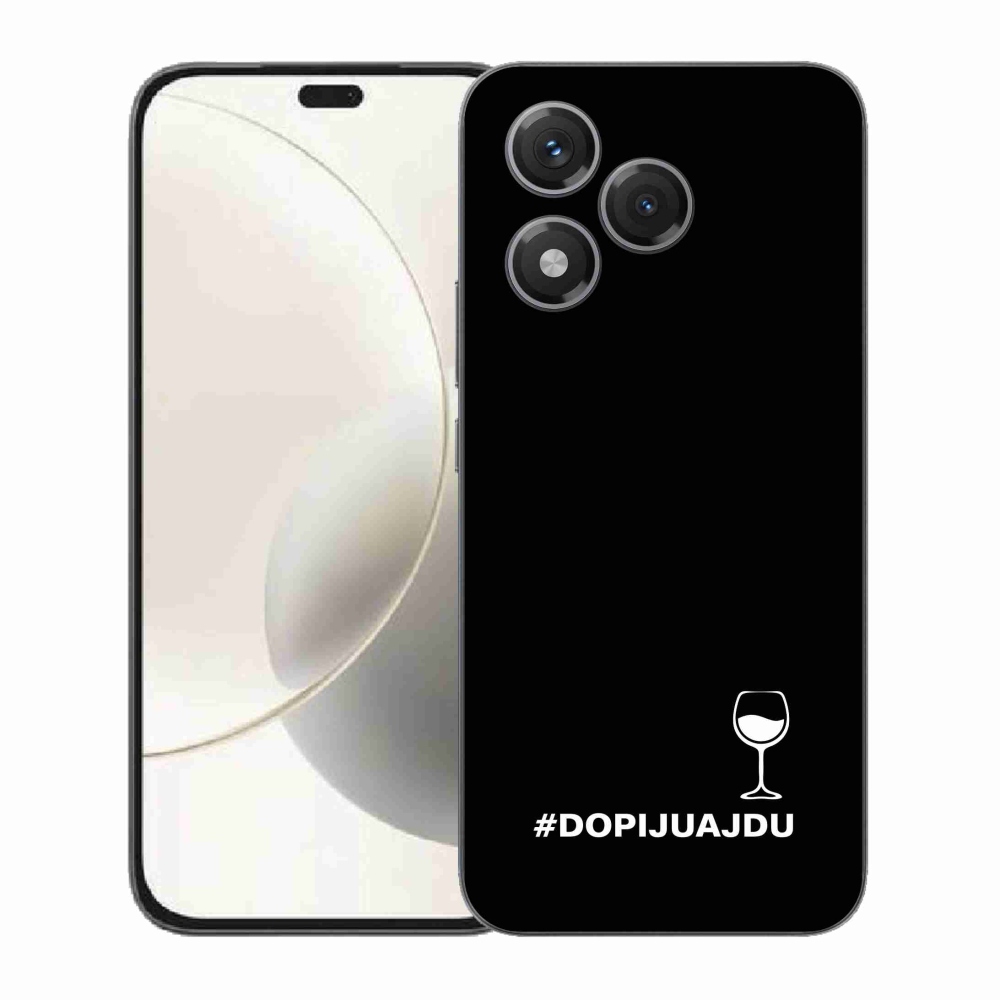 Gél borító mmCase a Honor 400 Lite készülékhez - bor motívum fekete háttérrel