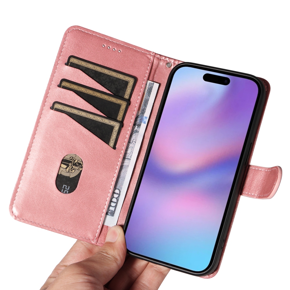 Póló alakú könyvtáska iPhone 17 készülékhez - rózsaarany