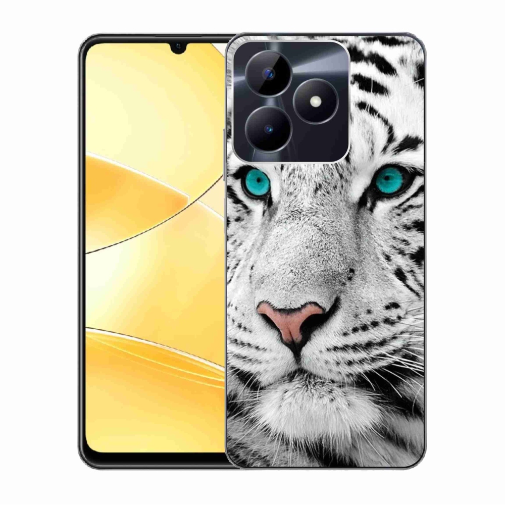 Zselés borító mmCase a Realme C51/C53 készülékhez - fehér tigris
