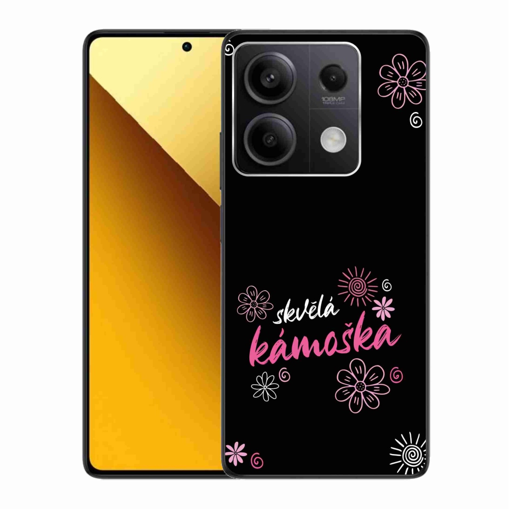 Gél borítás mmCase a Xiaomi Redmi Note 13 5G számára - nagyszerű haver fekete háttérrel