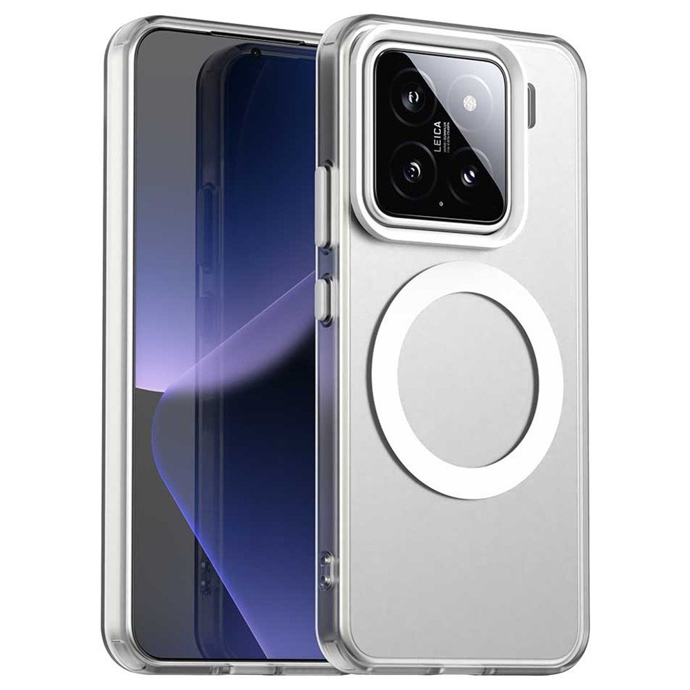 Candy zselés tok MagSafe-val a Xiaomi 15 Pro-n - fehér