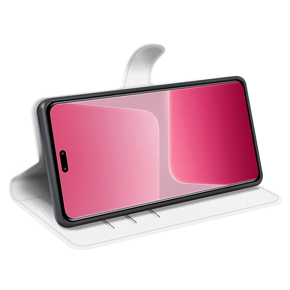 Litchi könyv tok Xiaomi 13 Lite-hoz - fehér
