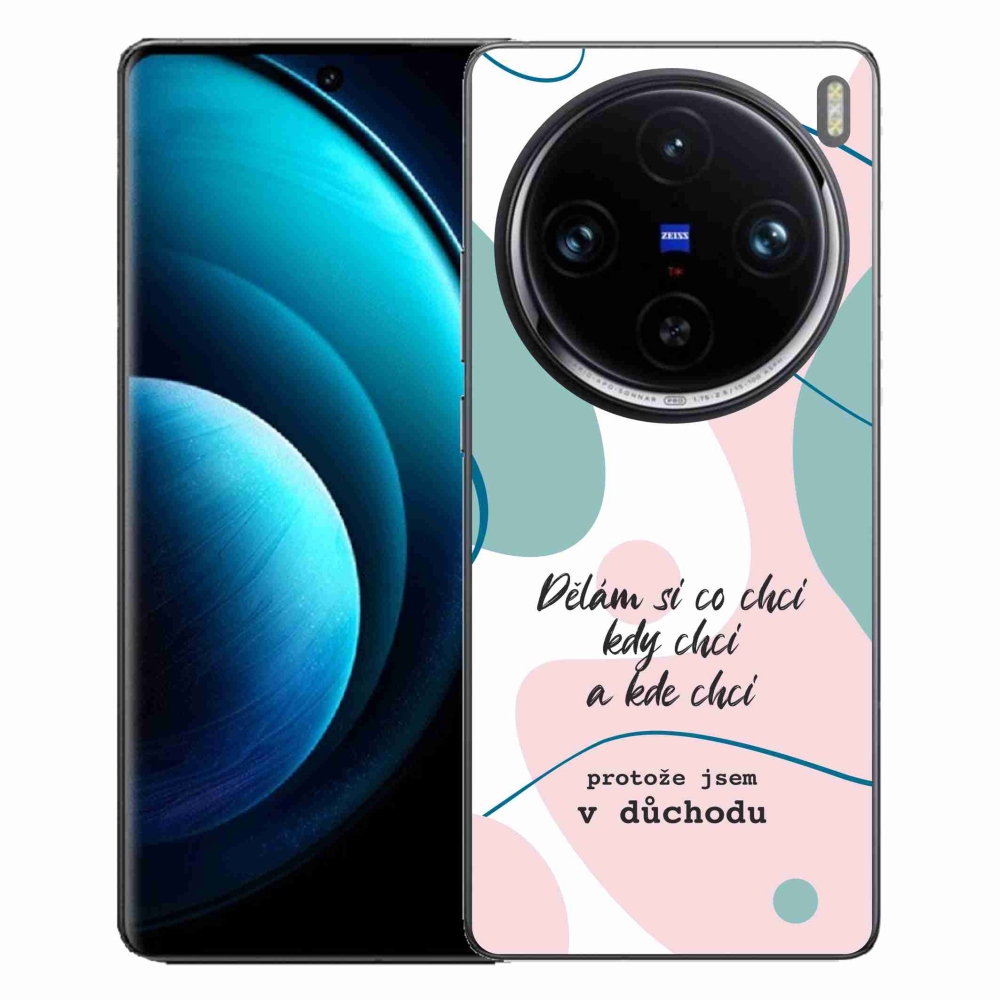 Zselés borító mmCase a Vivo X100 Pro 5G készülékhez - vicces szöveg 10 fehér háttér