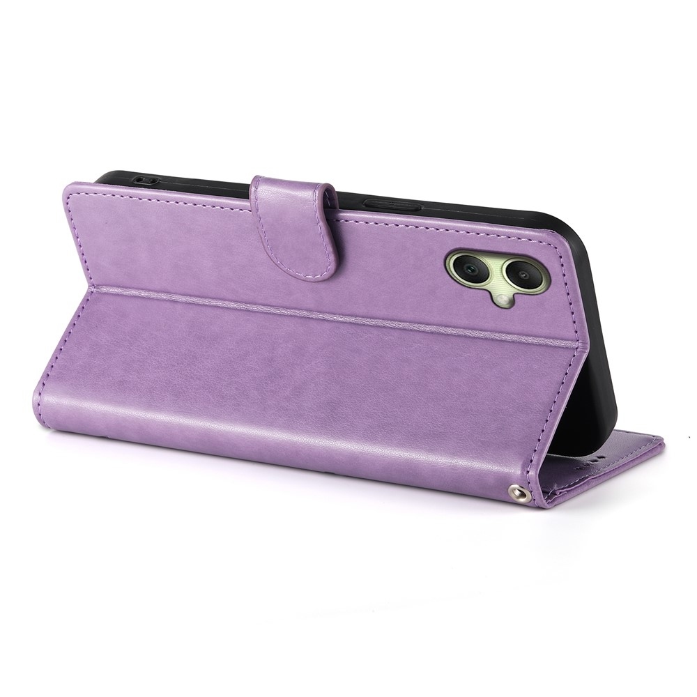 Virágos könyves tok Samsung Galaxy A07 4G készülékhez - lila