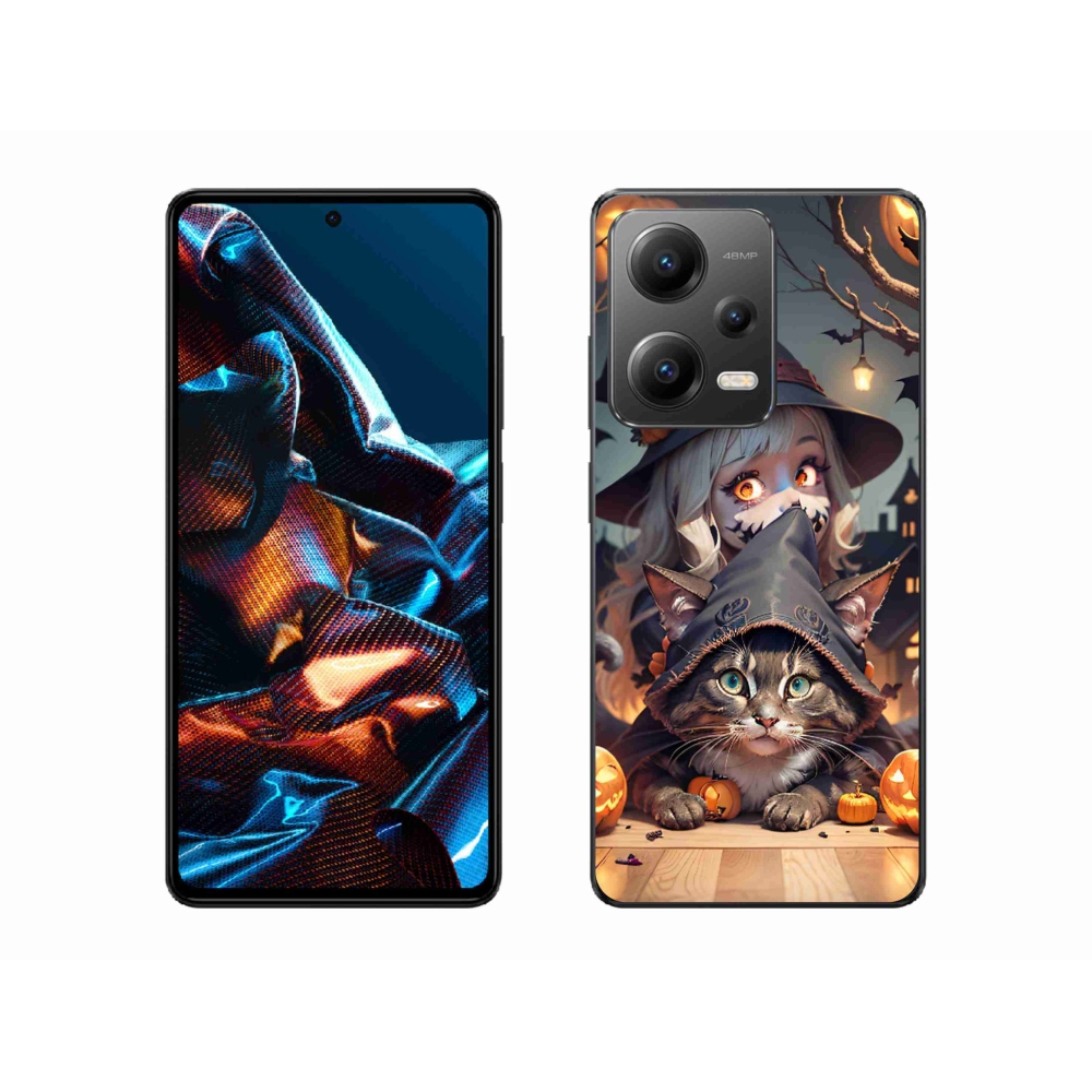 Gél borítás mmCase a Xiaomi Redmi Note 12 Pro 5G-hez - boszorkány macskával