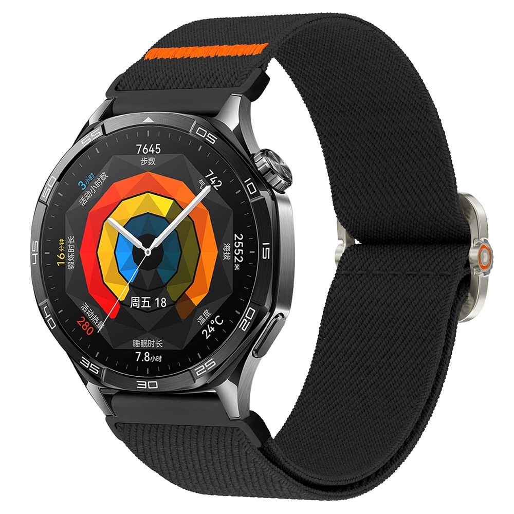 Wriston 20 mm-es, rugalmas nylon szíj a Samsung Galaxy Watch7 44 mm/40 mm-es modellhez – fekete
